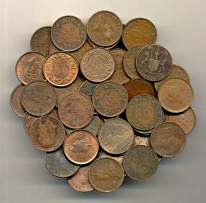 Edward, George V and George VI, Copper 1/12 anna (53). Fine+ to Extremely Fine. (53)