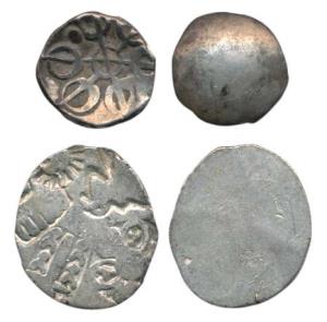 Punch-marked Coins, Gandhara Janapada (6th century BC), Silver 1/8 Shatamana, 1.2g, single