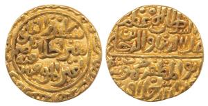 Ala-al-din Mahmud I, Gold Tanka, 10.9g, Hadrat Shadiabad Mint. Very Fine+, Rare.