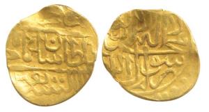 Sulayman Mirza in Badakhshan, 1/10th Ashrafi, 1g, no mint and date. Very Fine, Rare.