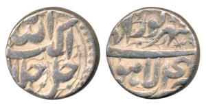 Akbar, Silver Rupee, Lahore Mint, Allahu Akbar type, Ilahi 4x, Month Shahrewar. Very Fine+