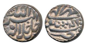 Akbar, Silver Rupee, Sitpur Mint, Allahu Akbar type, Ilahi 49, Month Mihir. About Extremel