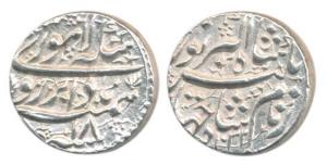 Jahangir, Silver Rupee, Lahore Mint, Bada bar couplet, AH 1032/17. About Uncirculated, Sca