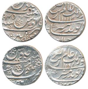 Aurangzeb (AH 1068-1118, AD 1658-1707), Silver Rupee (2), Machhlipatan Mint, AH 1111/44 an
