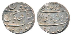 Muhammad Shah, Silver Rupee, 11.46g, Aurangnagar Mint, AH 11/30, (KM 436.9). Extremely Fin