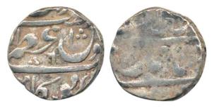 Azamnagar Gokak Mint, Silver Rupee, 11.30g, in the name of Farrukhsiyar, RY 6. Fine+.