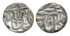 Silver Rupee, in the name of Alamgir II, Bagalkot Mint, date in English 1819; Balwantnagar