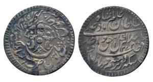 Wajid Ali Shah (AH 1263-1272, 1847-1856 AD), Silver Rupee, AH 1272/10, broad flan, complet