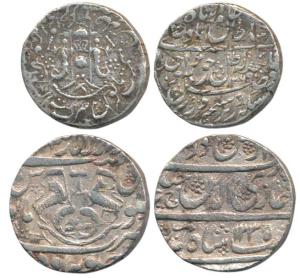 Silver Rupee (2), Wajid Ali Shah and Ghazi-ud-din Haider, Lucknow Mint. Very Fine. (2)