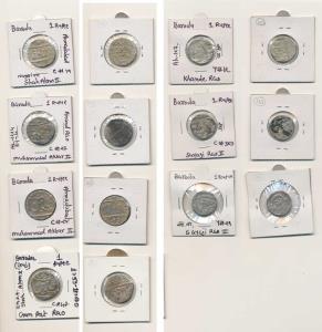Silver Rupee (7), Anand Rao in the name of Muhammad Akbar II, Ganpat Rao in the name of Sh