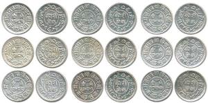Khengarji III, Silver Kori, in the name of George V, all different dates (RS# 231). About 