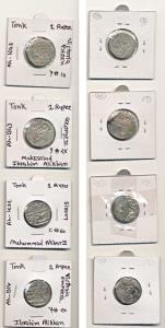 Silver Rupee (4), all different varieties, in the name of Muhammad Akbar II, Victoria Empr