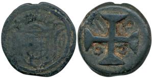 Diu, Tin 20 Bazarucos, 1800 (KM 47). Very Fine.