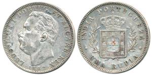 Luiz I, Silver Uma Rupia, 1882. Very Fine+.