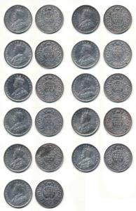 George V, Silver 2 Annas (11), 1916, Calcutta Mint. Extremely Fine to About Uncirculated, 
