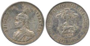 German East Africa, Wihelm II, Silver Rupee, 1898. Very Fine+, Scarce.