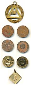 Copper and Cupro Nickel (5), Bombay Presidency Olympic Association, 1936; Bombay Art Socie