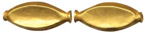 Gold ornament (c. 100 BC), 0.730g, a hollow bead from the Shunga period, from Ujjaini regi
