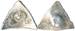 Punch Marked, Narhan Area, (c. 600-500 BC), Silver Double Karshapana, single pentagon shap