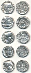 Western Kshatrapas, Vijayasena (AD 238-239), Silver Drachma, obv. bust of the king with co