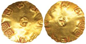 Eastern Chalukyas, Rajyabhushana, (c. 11th century), Gold Pagoda, legends in Telegu punch-