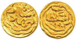 Qutb al-Din Bahadur Shah (AH 932-943; AD 1526-1537), Gold ¼ Tanka, 2.28g, AH 943 (AD 1537)