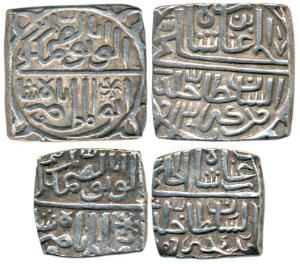 Nasir Shah (AH 906-916, 1500-1510 AD), Silver Tanka and 1/2, AH 913 and 906 respectively, 