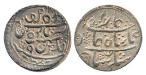 Gaj Singh (1774-87 AD), Silver Rupee, RY 9 (KM 10). Struck on a broad flan, Nice toning, E