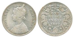 Victoria Empress, Silver Rupee, 1882, Bombay Mint, A3 / IV / dot. Unlisted, About Very Fin