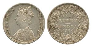 Victoria Queen, Silver ½ Rupee, 1874, Bombay Mint, obv. B2, rev. II, dot. Very Fine+, Rare