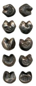 Thailand, Kingdom of Siam, Rama IV, Silver Pot Duong Bullet Money. Very Fine. (5)