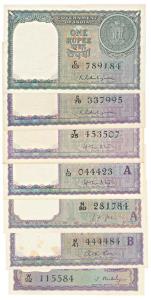 Rupee 1, set of 56 notes with different dates and signatures of all varieties, (Jhun 1.1.1