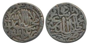 Akbar, Silver Rupee, 10.96g, Hazrat Delhi Mint, AH 964. About Very Fine.