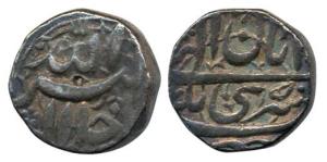 Akbar, Silver Rupee, 11.26g, Srinagar Mint, Allahu Akbar type, Ilahi 40, Month Aban. About