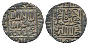 Akbar, Silver Rupee, 11.43g, Gwalior Mint, Kalima type, AH 966. Nice toning, Very Fine+, S