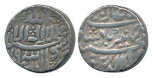 Jahangir, Silver Heavy Rupee, 13.52g, no mint name but stylization that of Tatta Mint, Kal