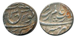 Aurangzeb, Silver Rupee, 11.32g, Akbarnagar Mint, RY 38. About Very Fine.