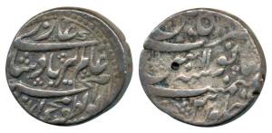 Aurangzeb, Silver Rupee, 11.37g, Kabul Mint, RY 11, (KM 297.4). About Very Fine, Rare.