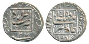 Aurangzeb, Silver Rupee, 11.38g, Akbarabad Mint, AH XX95/27. Complete mint name in central