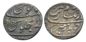 Aurangzeb, Silver ½ Rupee, 5.56g, Surat Mint, AH 1091/22. Very Fine.