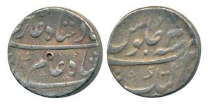 Shah Alam Bahadur, Silver Rupee, 11.66g, Katak Mint, RY3. Complete mint name at bottom, Fi