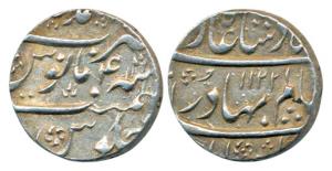 Shah Alam Bahadur, Silver Rupee, 11.46g, Ahmednagar Mint, AH 1122/4. Extremely Fine, Scarc
