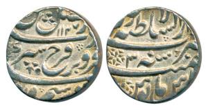 Farrukhsiyar, Silver Rupee, 11.27g, Lahore Mint, AH 1127/3, decorative. About Extremely Fi