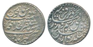 Farrukhsiyar, Silver Rupee, 11.34g, Akbarabad Mint, AH 1130/6. Nazarana-like broad flan, C