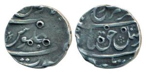 Farrukhsiyar, Silver ½ Rupee, 5.25g, Surat Mint. Fine+, Scarce.