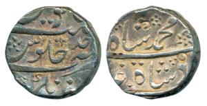 Muhammad Shah, Silver Rupee, 11.20g, Qamarnagar Mint, RY Ahd. Very Fine+, Rare.