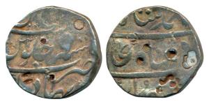 Muhammad Shah, Silver Rupee, 11.30g, Bahadugardh Mint, RY 6. Fine+, Rare.
