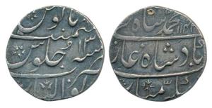 Muhammad Shah, Silver Rupee, 11.16g, Gwalior Mint, AH 1142/13. Very Fine, Scarce.