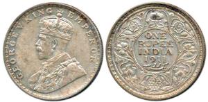 George V, Silver Rupee, 1911, Bombay Mint, with dot. Extremely Fine, Rare.