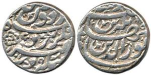 Jahangir, 11.26g, Silver Rupee, Akbarnagar Mint, Gardun couplet, RY 9. Very Fine, Rare.